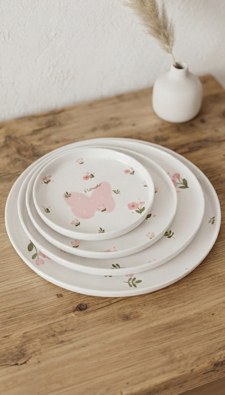 Blush Bloom Tray Set of 4