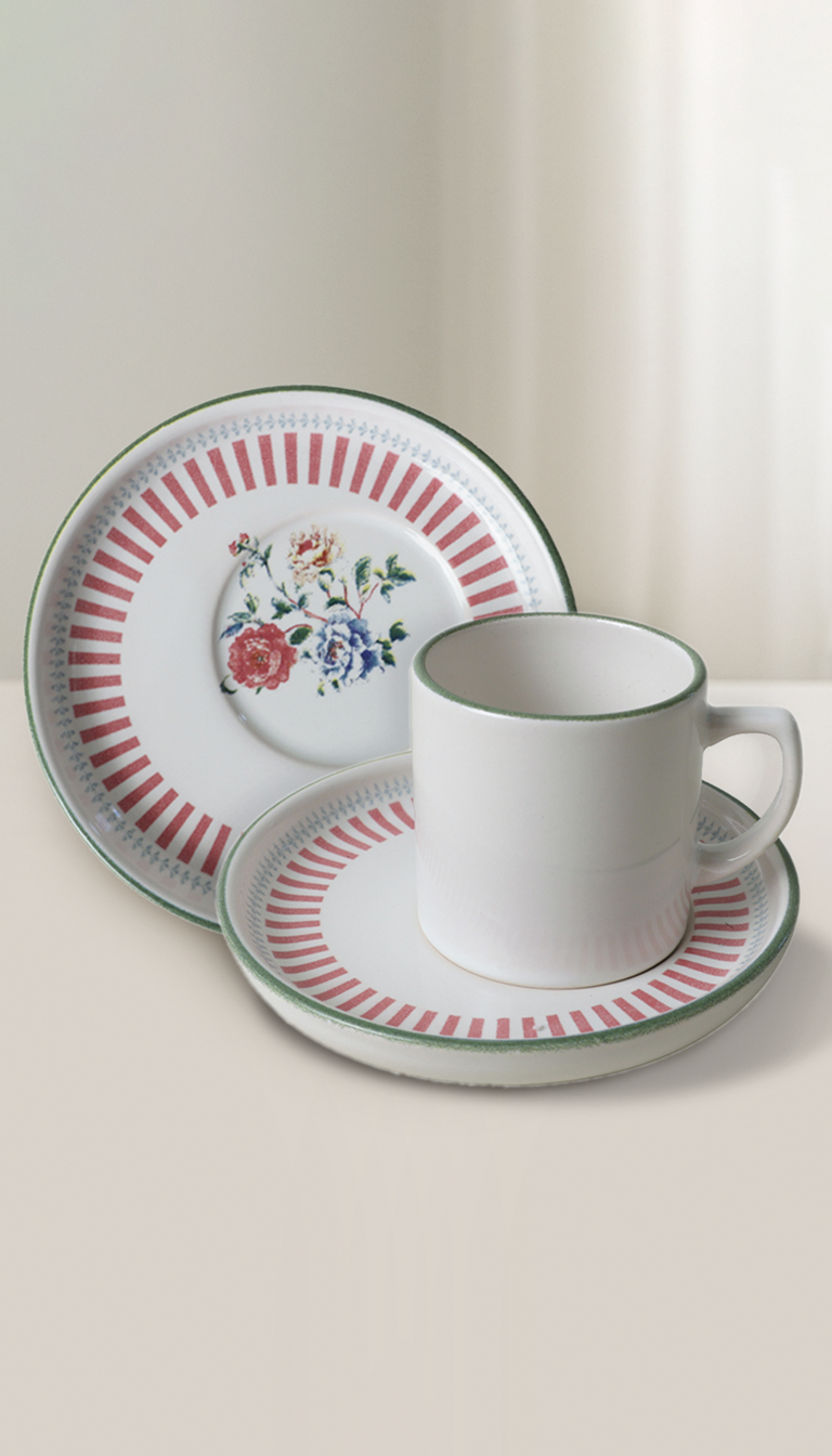 Charme d'Antan ceramic turkish coffee set -  - 6 persons