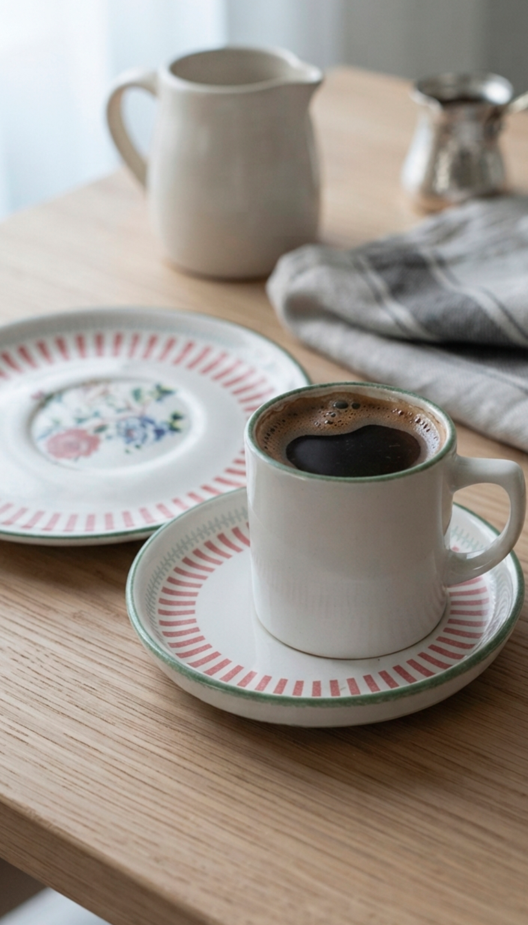 Charme d'Antan ceramic turkish coffee set -  - 6 persons