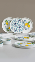 The Tuscany Limone Handcrafted Breakfast set - 15 pieces