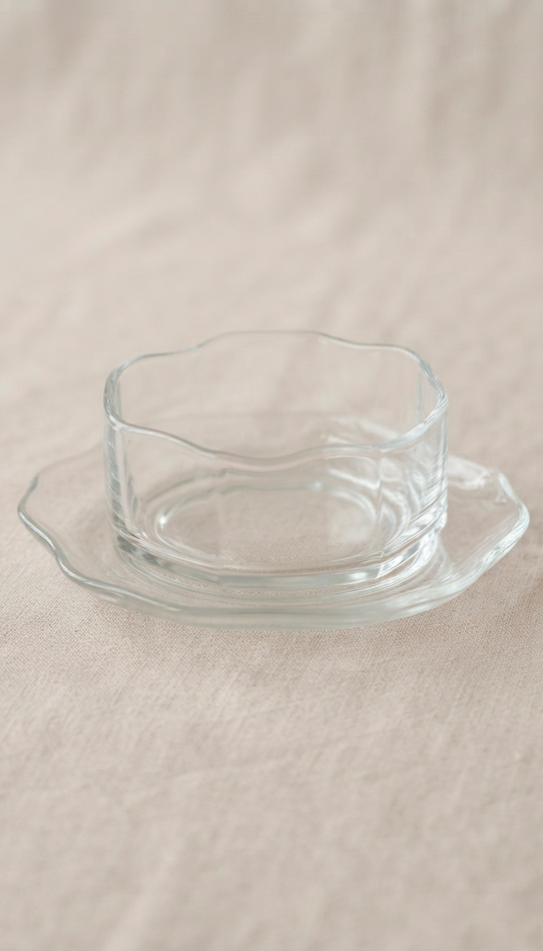 Ripple Glass Bowl & Plate - 6 Persons