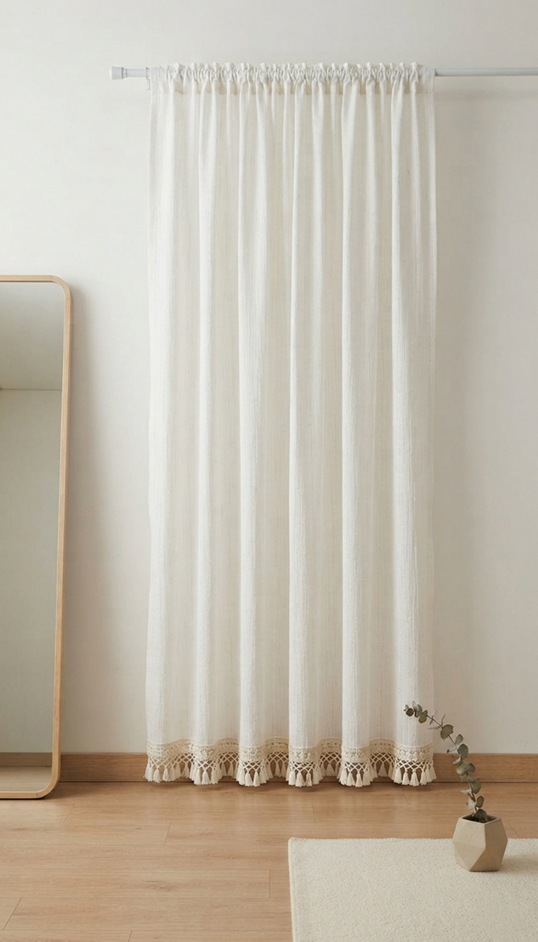 Boho Curtain with Tassels
