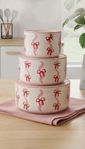 Bow Ceramic Storage Set of 3