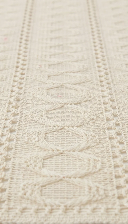 Cable Knit Crochet Table Runner