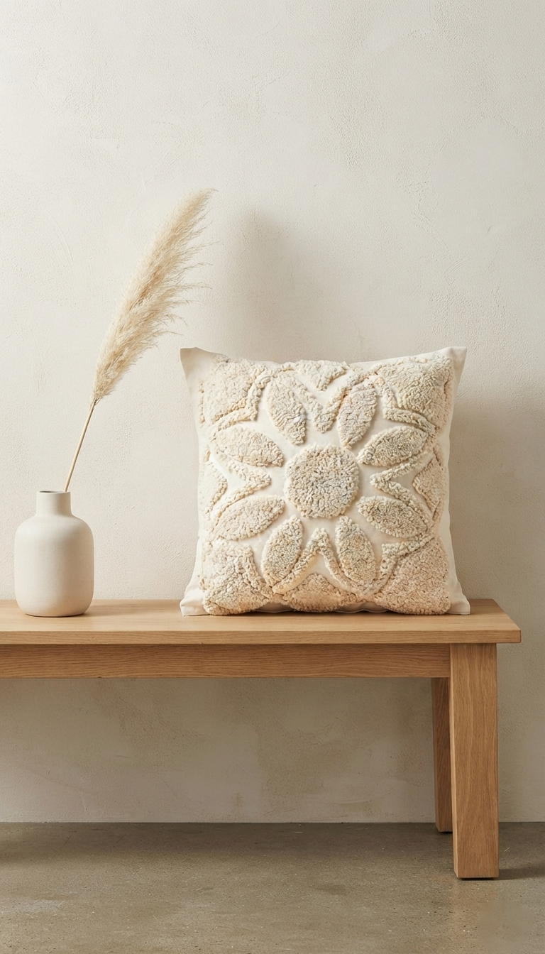 Flower Tufted Cushion