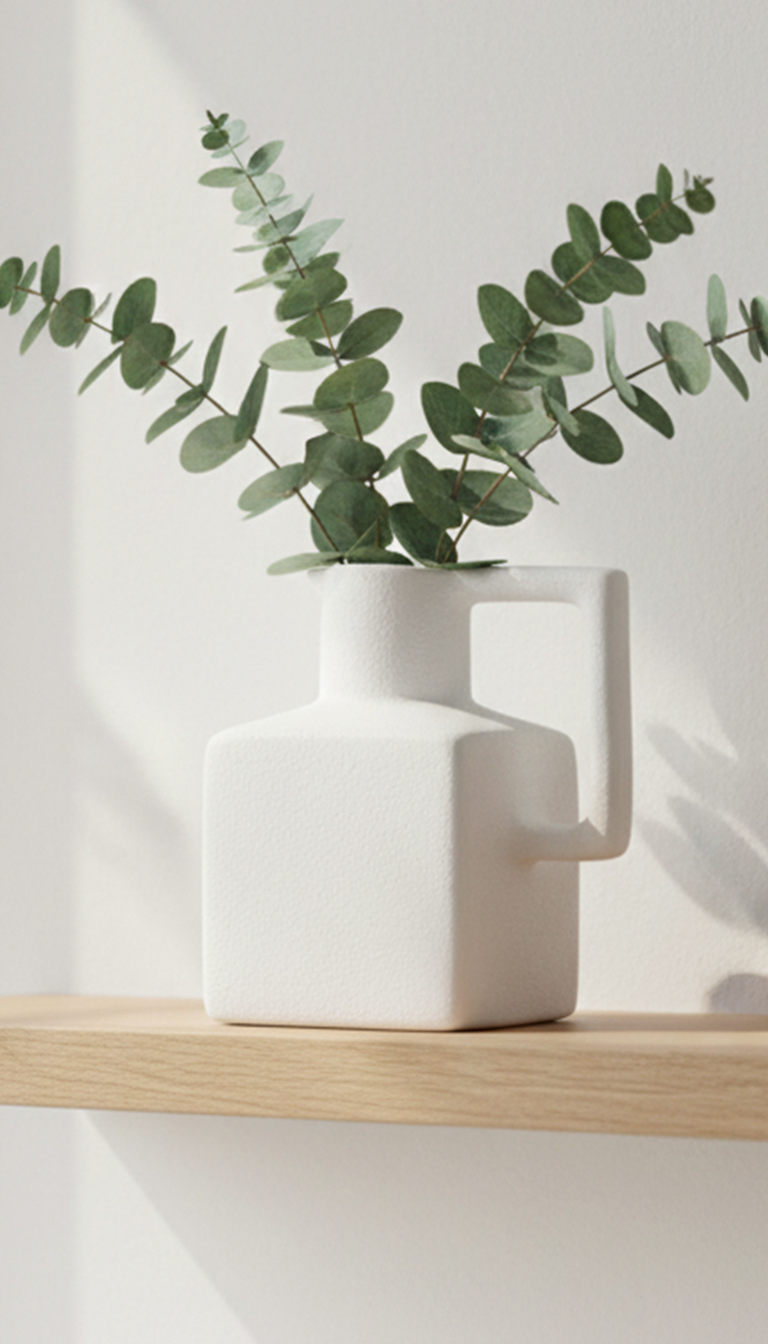 Nordic Geometric Ceramic Vase