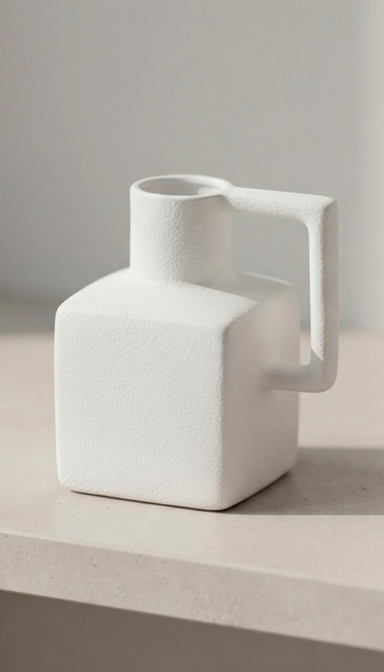 Nordic Geometric Ceramic Vase