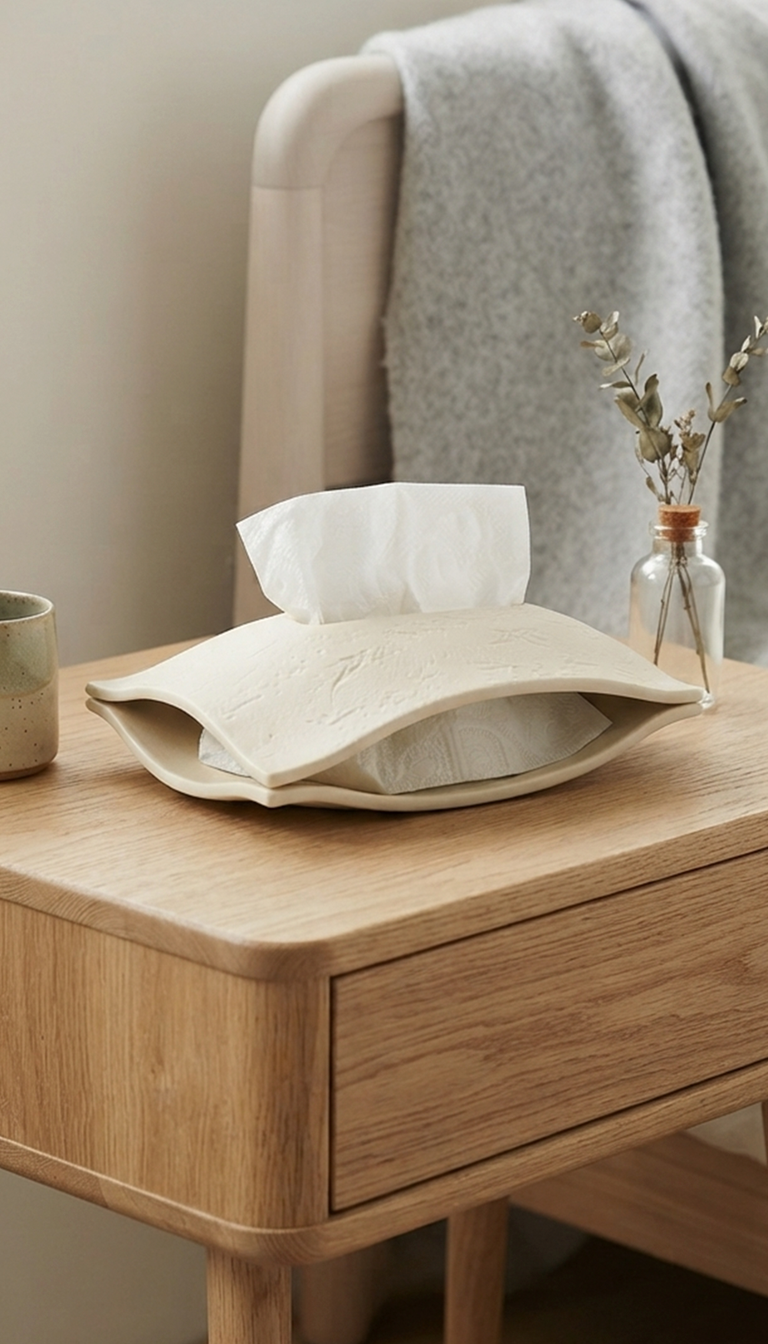 Resin Tissue Box Holder with magnet