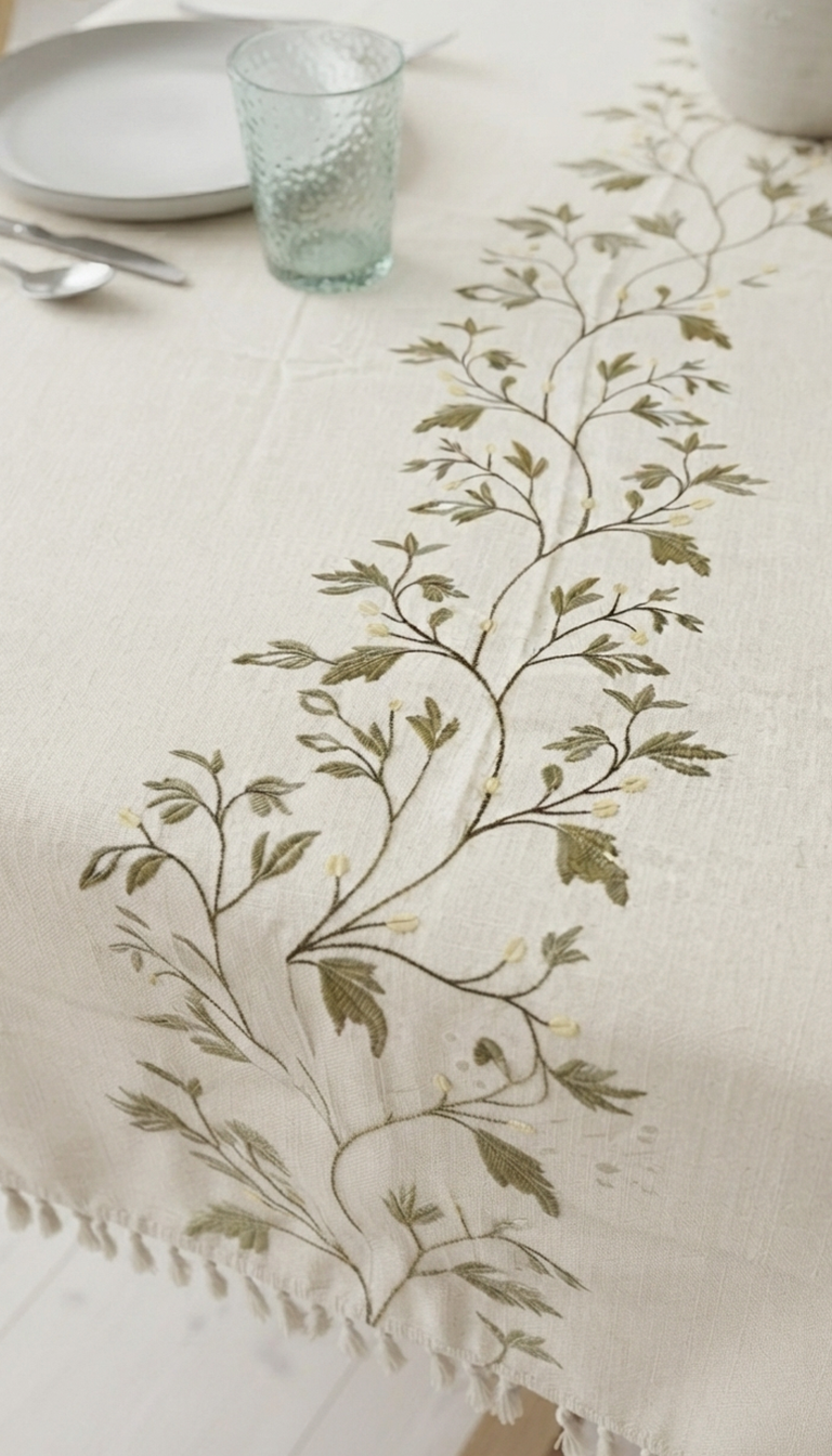 Golden Leaf Vine Tablecloth