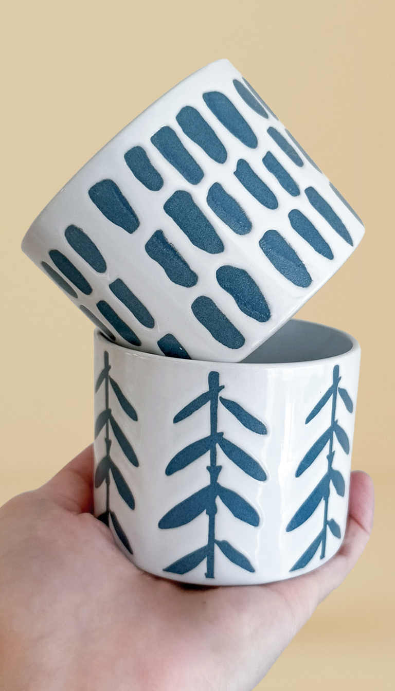 Handpainted Nordic Breakfast Bowls | Set of 2