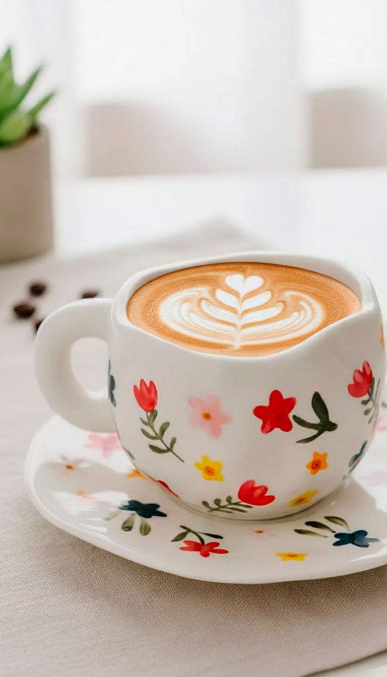 Handcrafted Blooming Frida Mug