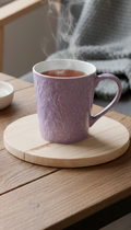 Floral Embossed Lilac Mug
