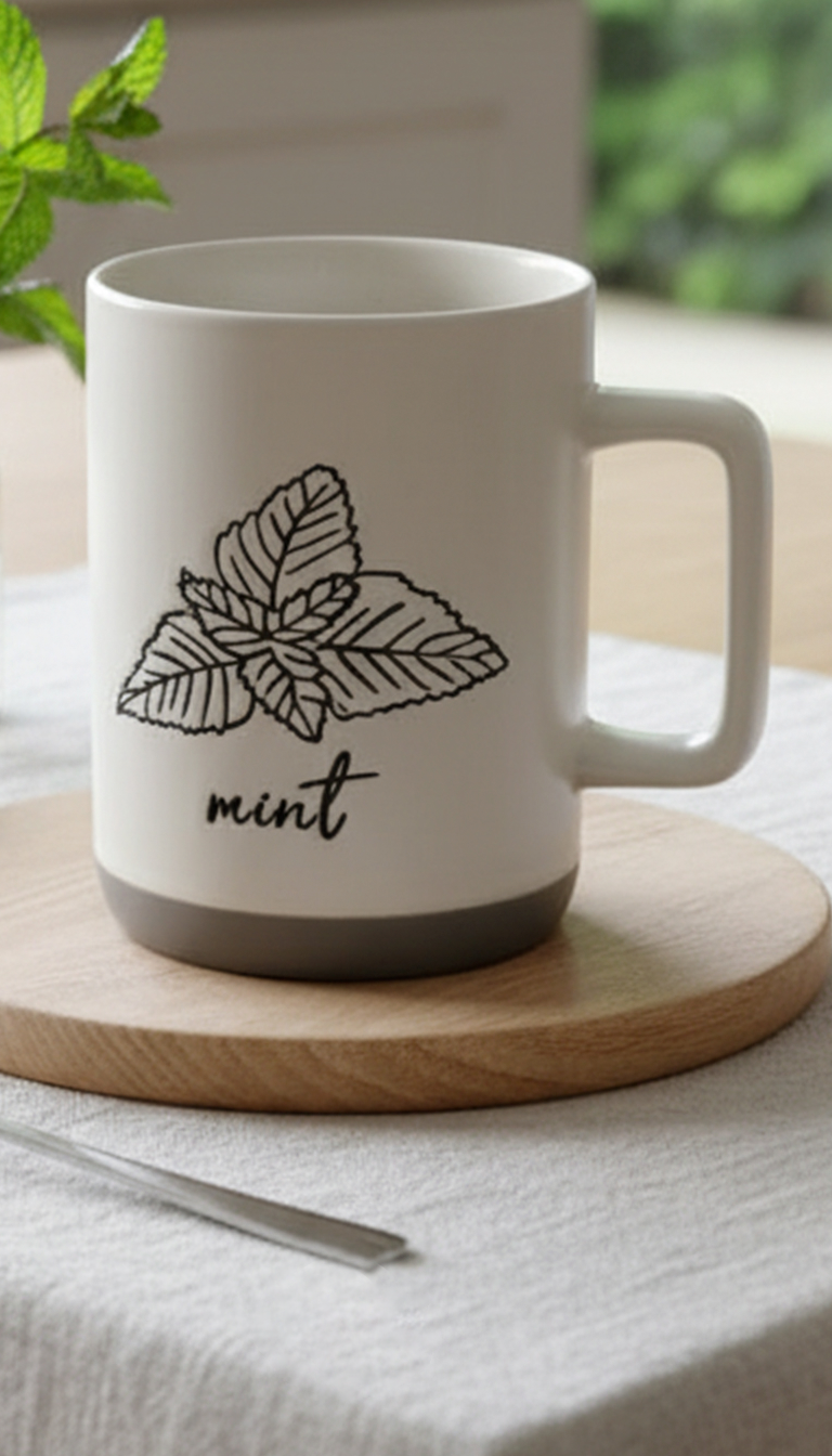 HERBS mugs - Set of 4