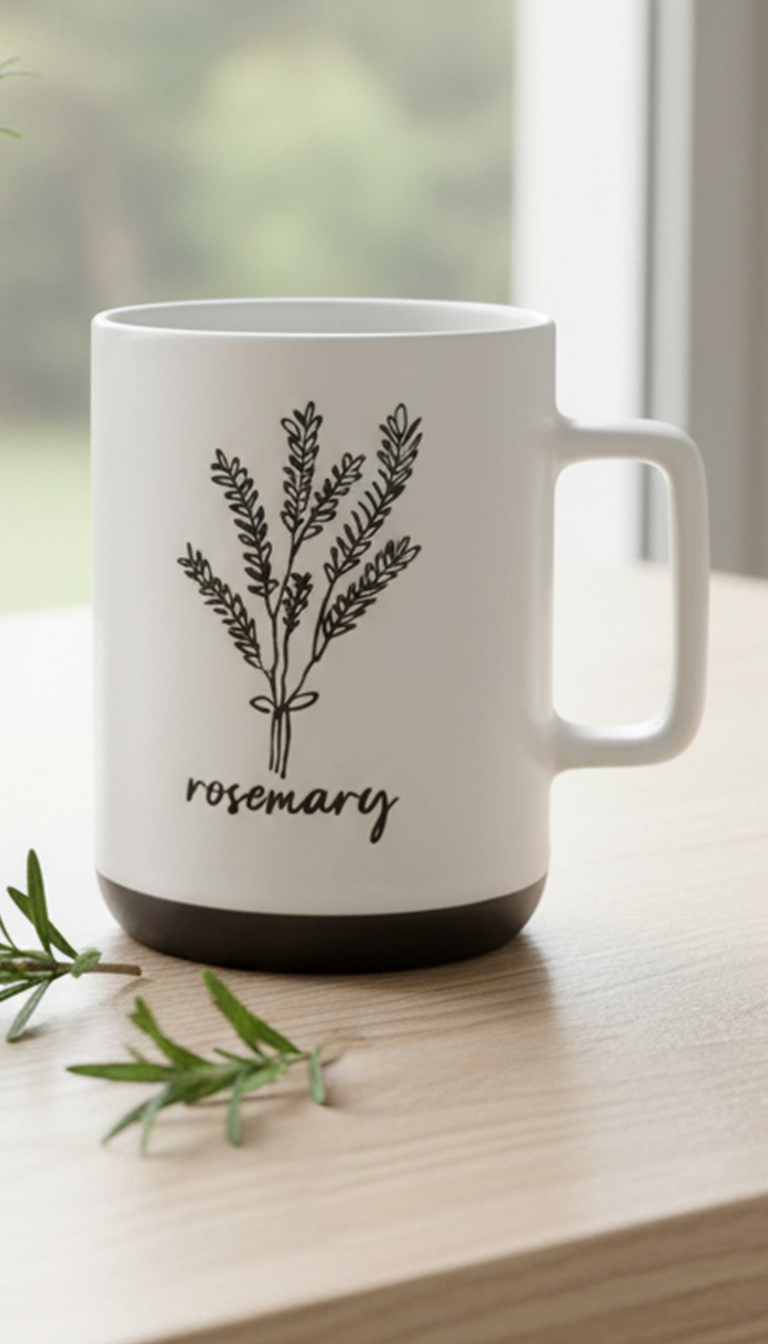 HERBS mugs - Set of 4