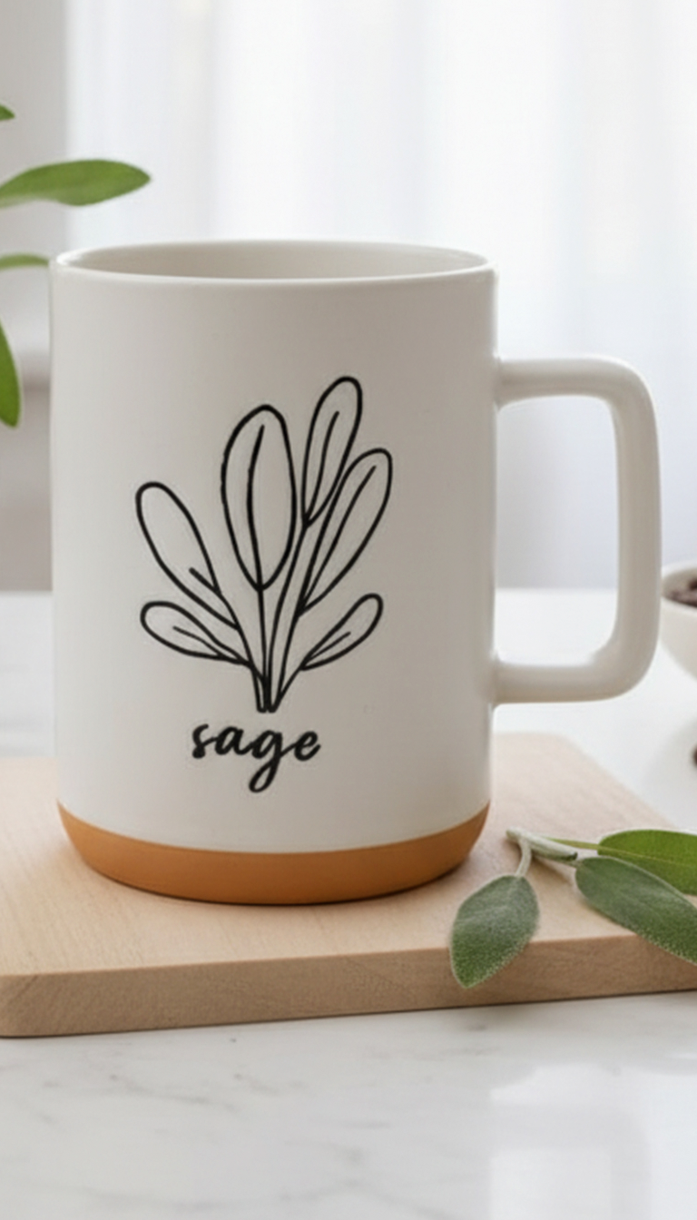 HERBS mugs - Set of 4