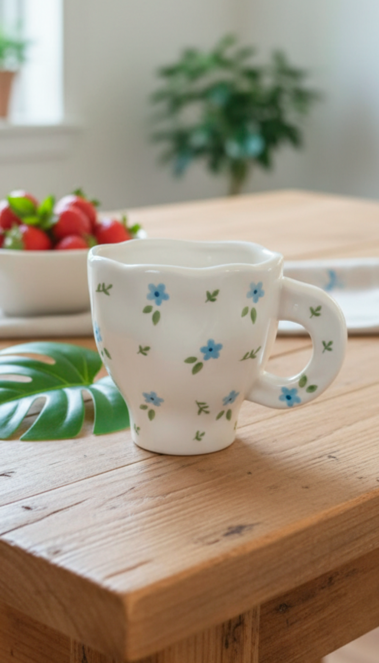 Tiny Blooms Handcrafted Mug