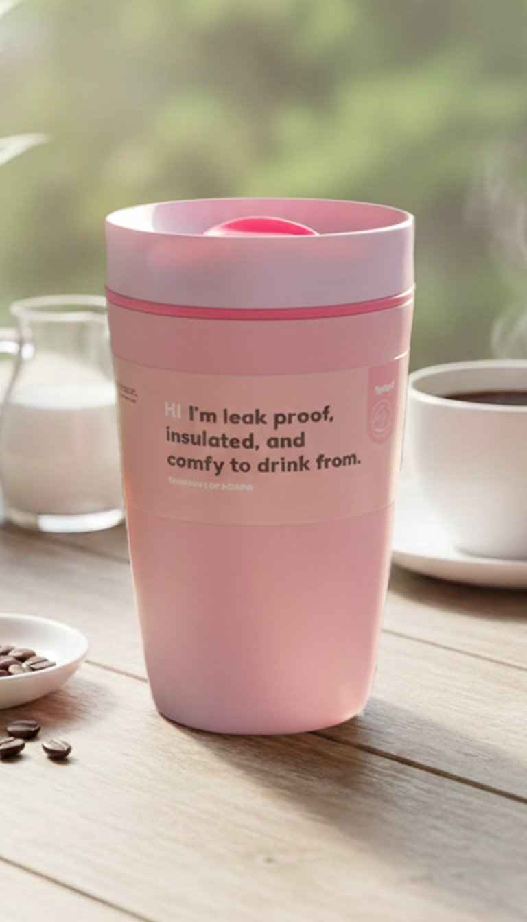 Travel Insulated Cup - Pink